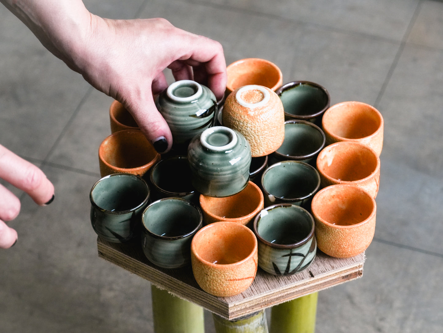 Sake Cup Table