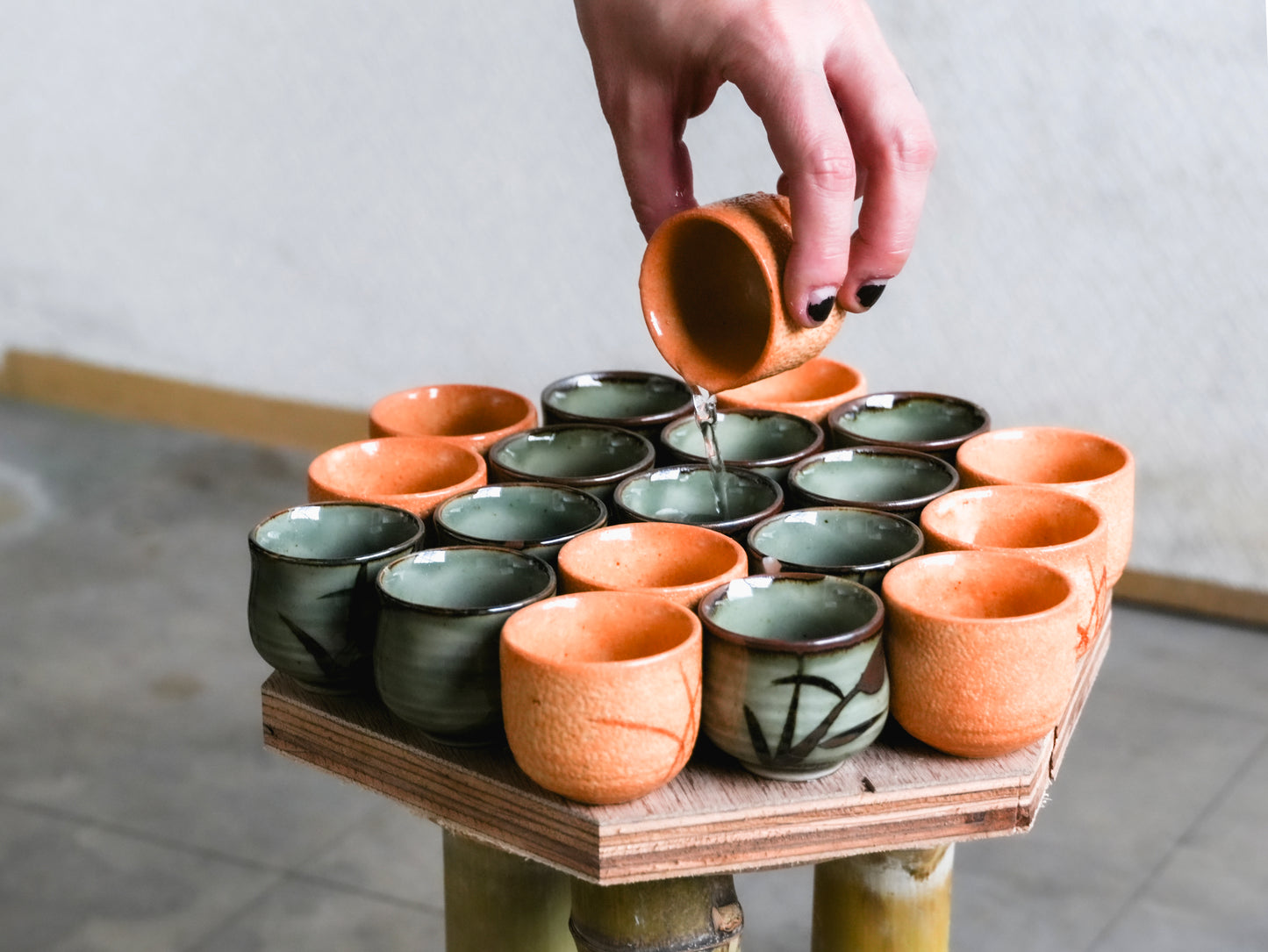 Sake Cup Table